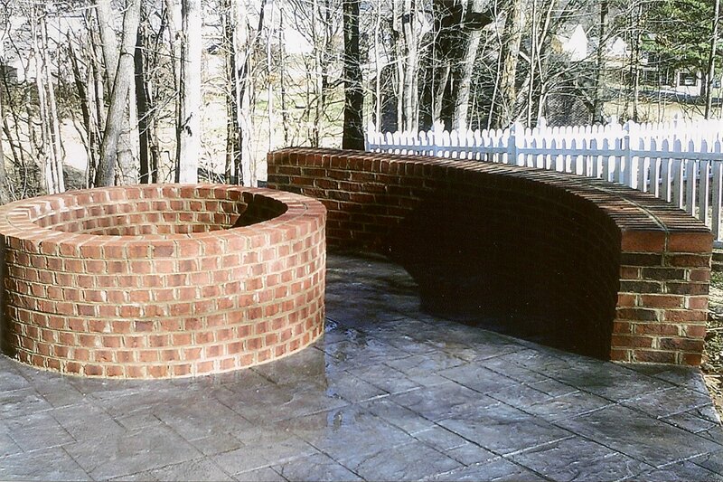 Fire pit masonry work